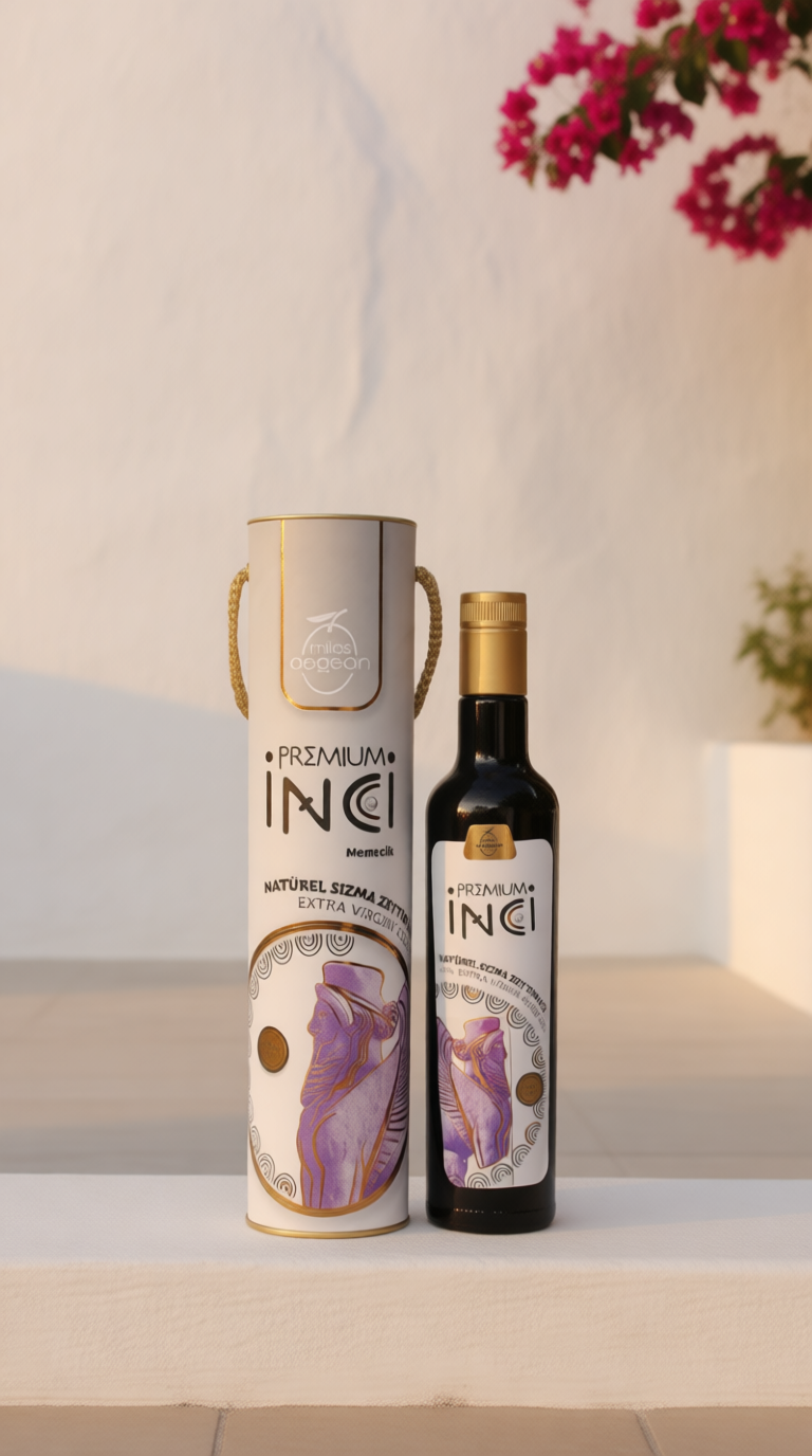 İnci | Erken Hasat Soğuk Sıkım Milas Memecik Zeytinyağı | Yüksek Polifenollü