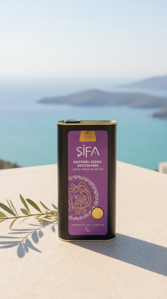 Şifa | 1 Litre – Erken Hasat Soğuk Sıkım Milas Memecik Zeytinyağı | Günlük Kullanıma Uygun